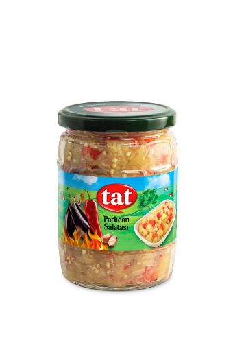 TAT KOZLENMIŞ PATLICAN SALATASI 520 GR CAM resmi