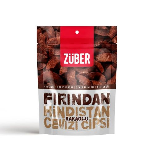 ZÜBER FIRINDAN KAKAOLU H.CEVİZ CİPSİ 40G resmi