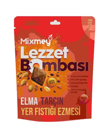 MİXMEY FISTIK EZMELİ,ELMALI VE TARÇINLI LEZZET BOMBASI 77 G resmi