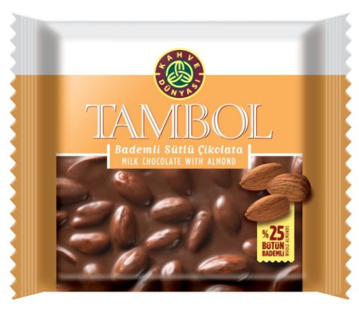 TAMBOL SÜTLÜ BADEMLİ ÇİKOLATA 77GR*10AD*4DP resmi