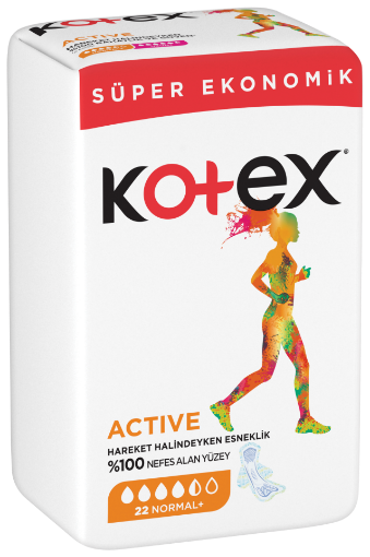 KOTEX ACTIVE QUADRO NORMAL (22X12) resmi