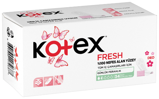 KOTEX İNCE GÜNLÜK PED 34'LÜ DEO resmi