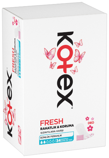 KOTEX NORMAL GÜNLÜK PED 34'LÜ DEO resmi