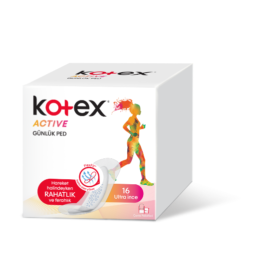 KOTEX ACTIVE GÜNLÜK PED 16'LI (16X16) resmi