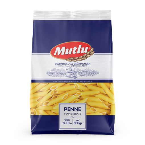 MUTLU MAKARNA PENNE 500 GR resmi