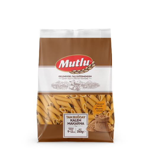 MUTLU MAKARNA KEPEKLİ PENNE 350 GR resmi